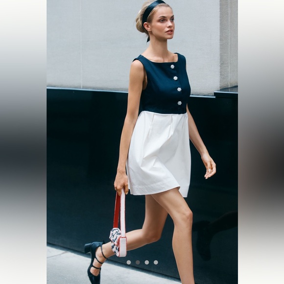 Anthropologie Dresses & Skirts - NWT Anthropologie Sleeveless Boat Neck Babydoll Mini Dress